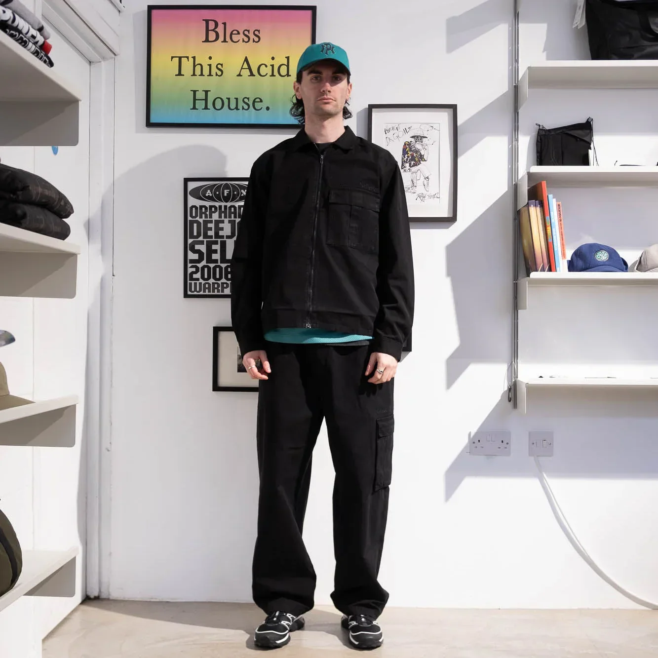 No Problemo Mini Problemo Ripstop Cargo Shirt - Black - Image 3
