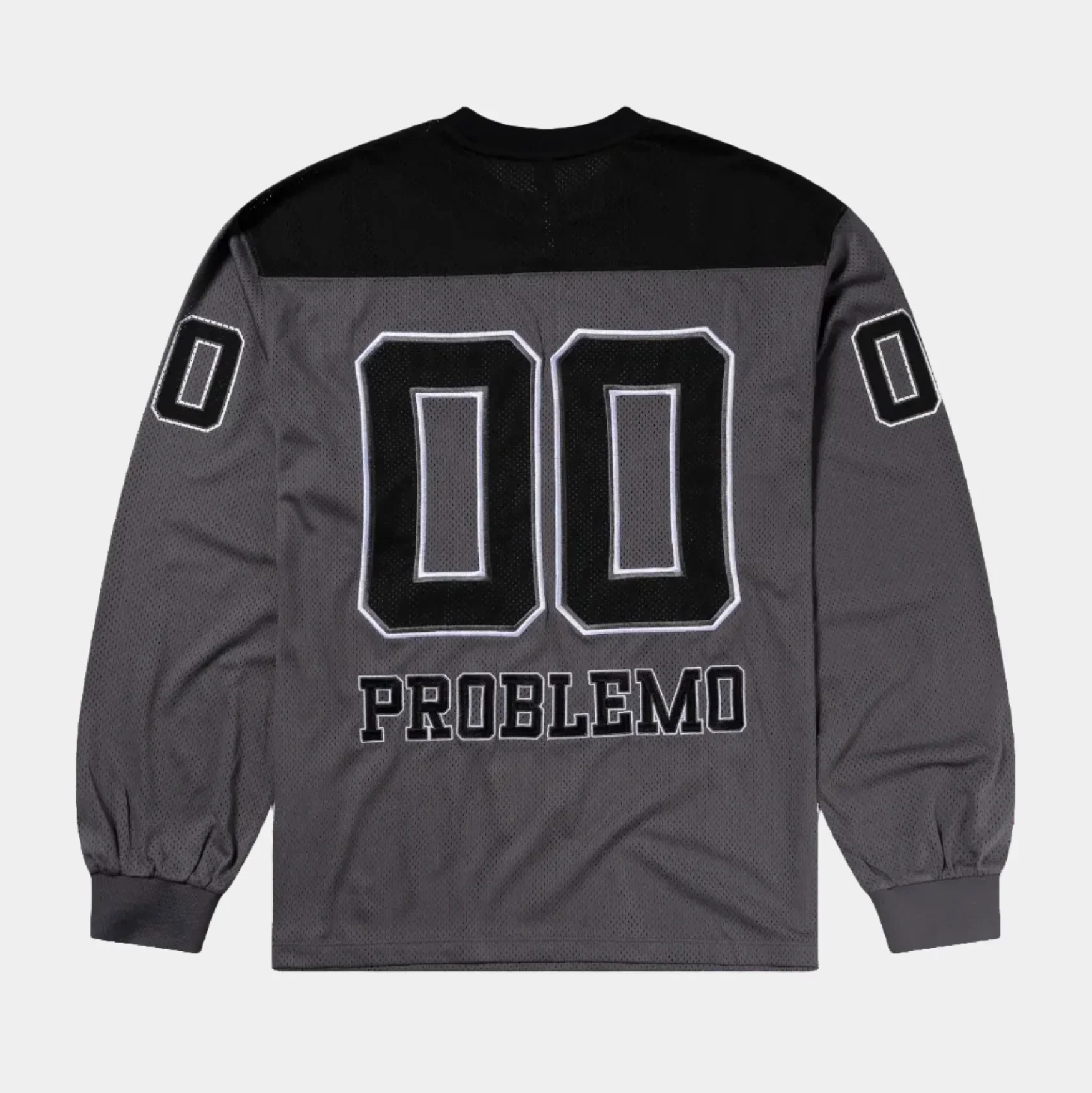No Problemo NYP Sports Poly LS Jersey - Charcoal - Image 2