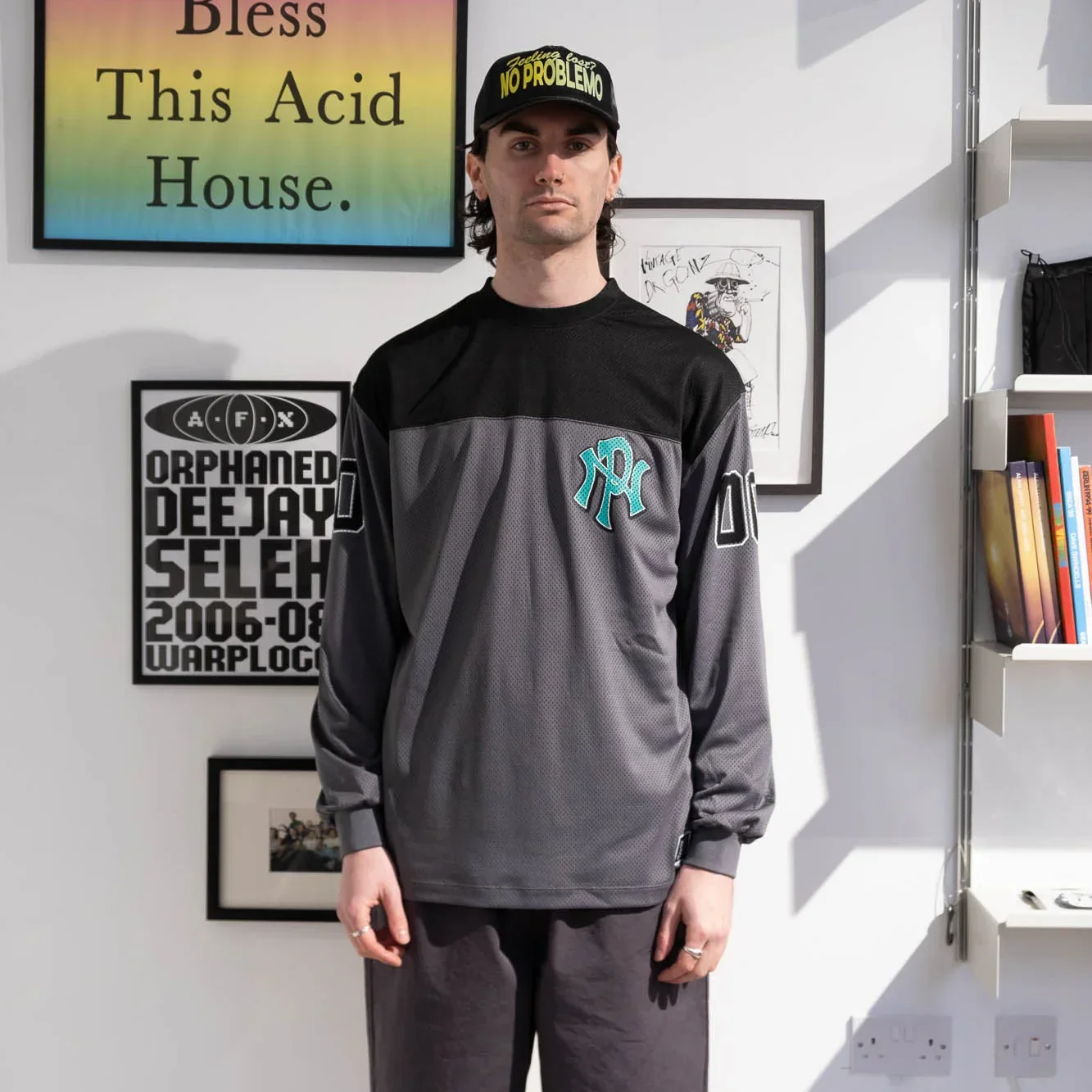 No Problemo NYP Sports Poly LS Jersey - Charcoal - Image 5