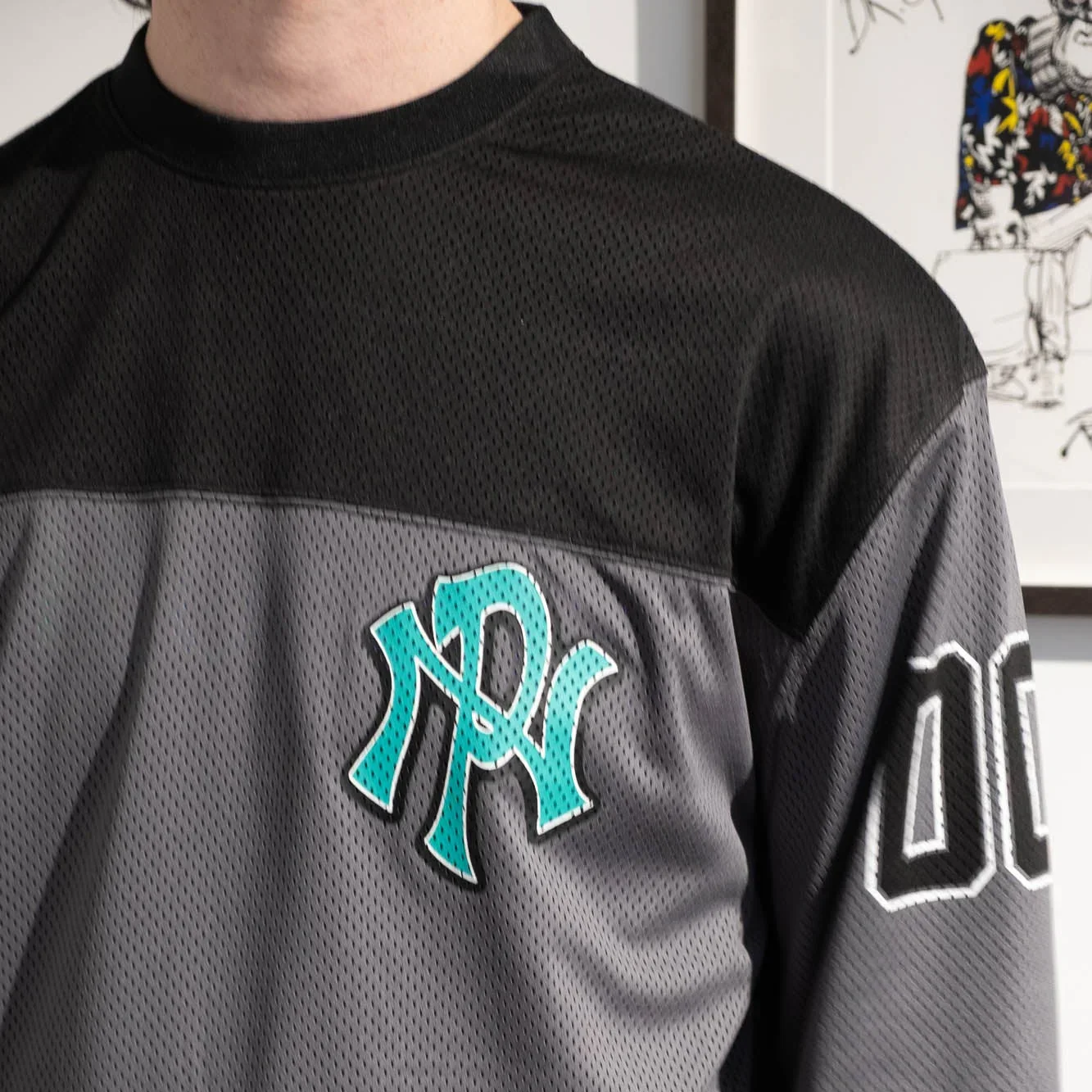 No Problemo NYP Sports Poly LS Jersey - Charcoal - Image 6