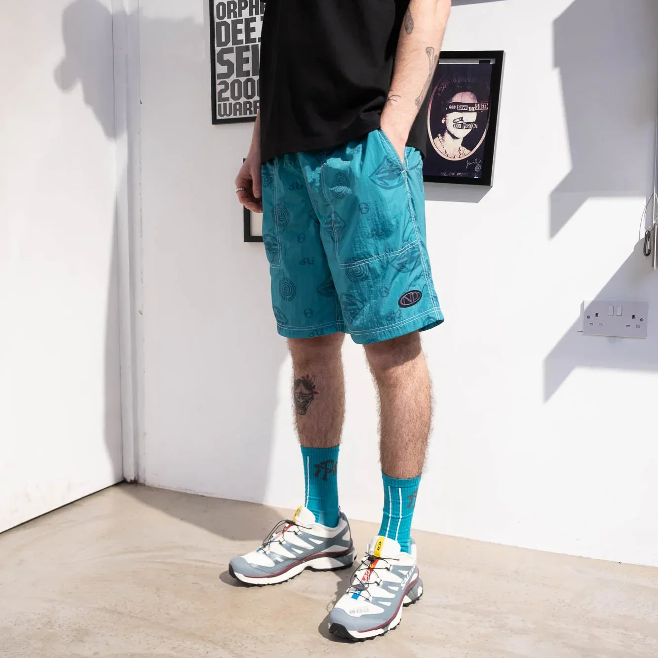 No Problemo Space Travel Shorts - Aqua - Image 5