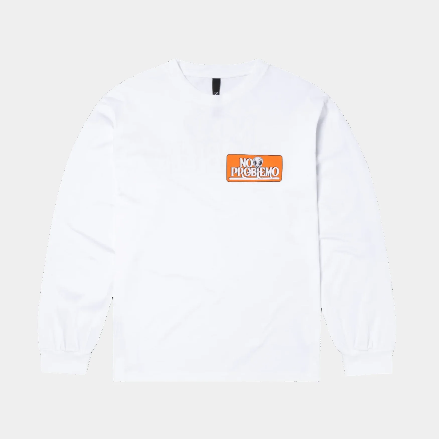 No Problemo Stickers LS Tee - White