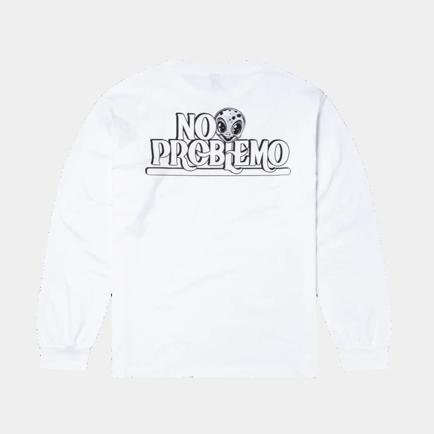No Problemo Stickers LS Tee - White - Image 2