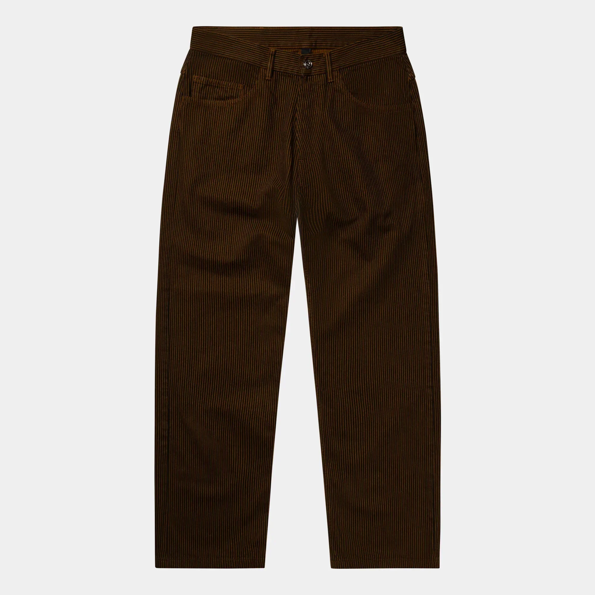 No Problemo Striped Nayoko Bagi Jean - Brown