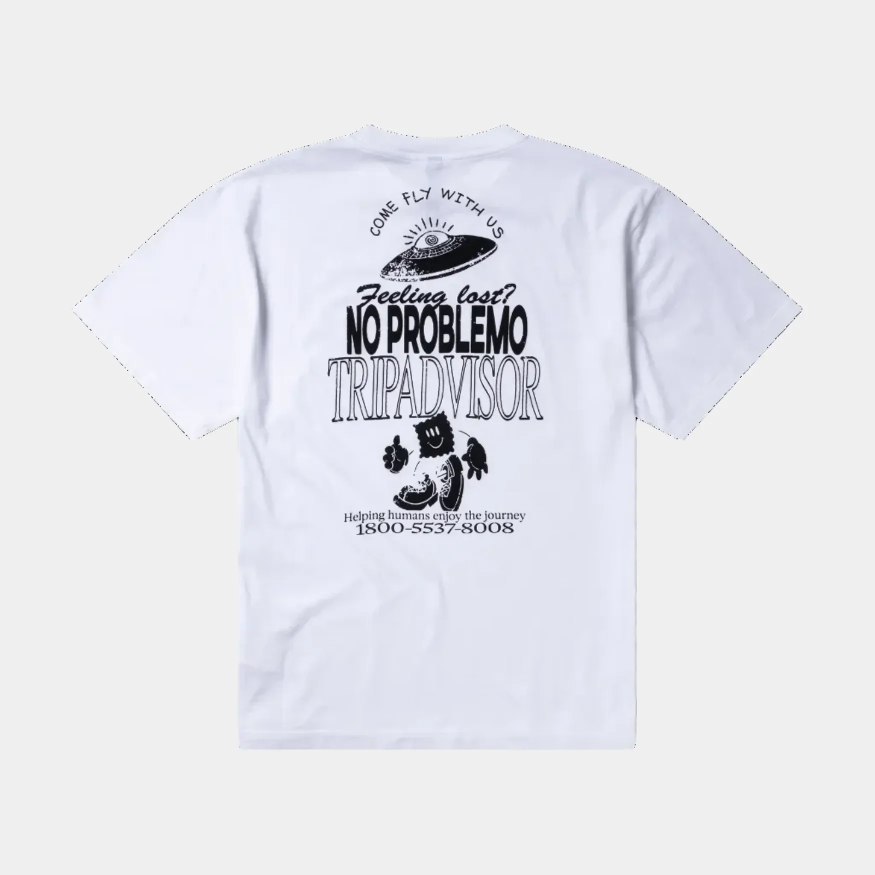 No Problemo Trip Advisor SS Tee - White