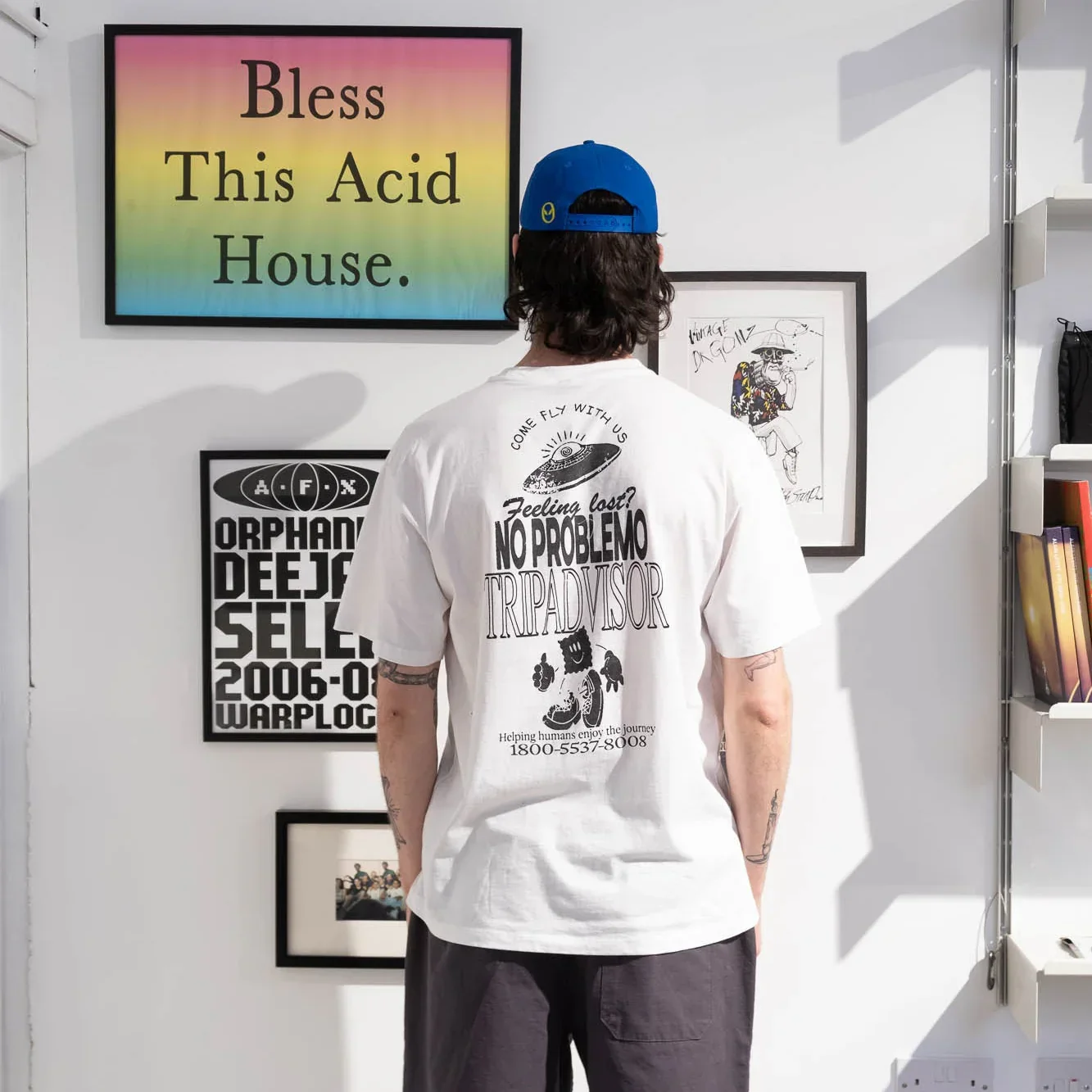 No Problemo Trip Advisor SS Tee - White - Image 4