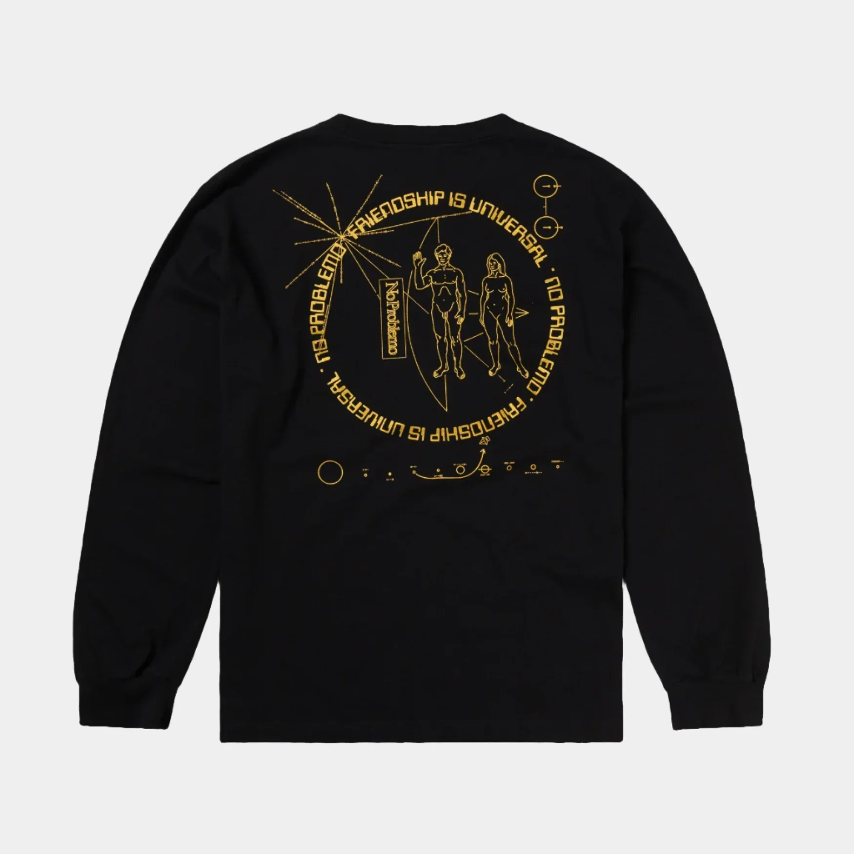 No Problemo Universal Friendship LS Tee - Black
