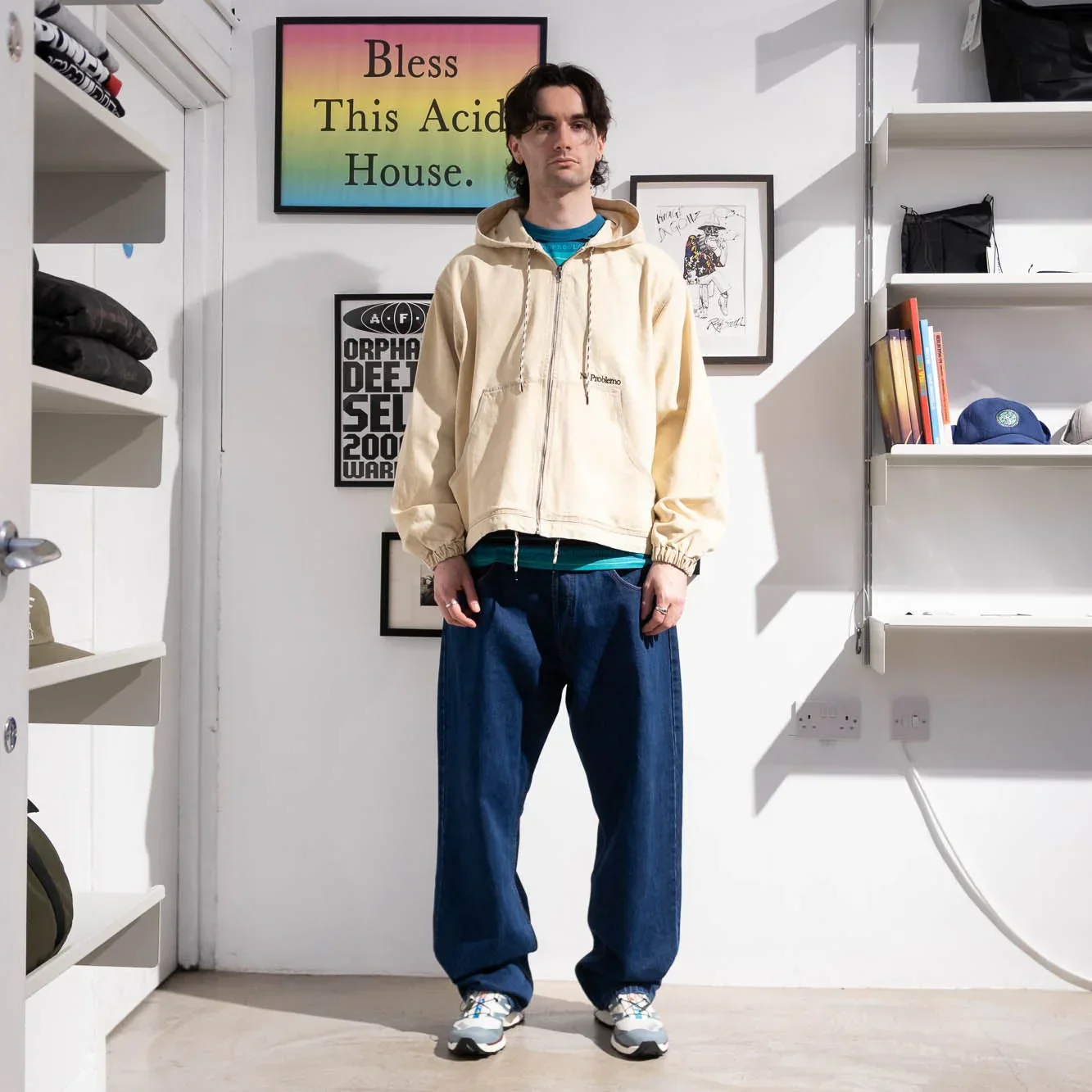No Problemo Workwear Denim Jacket - Sand - Image 3