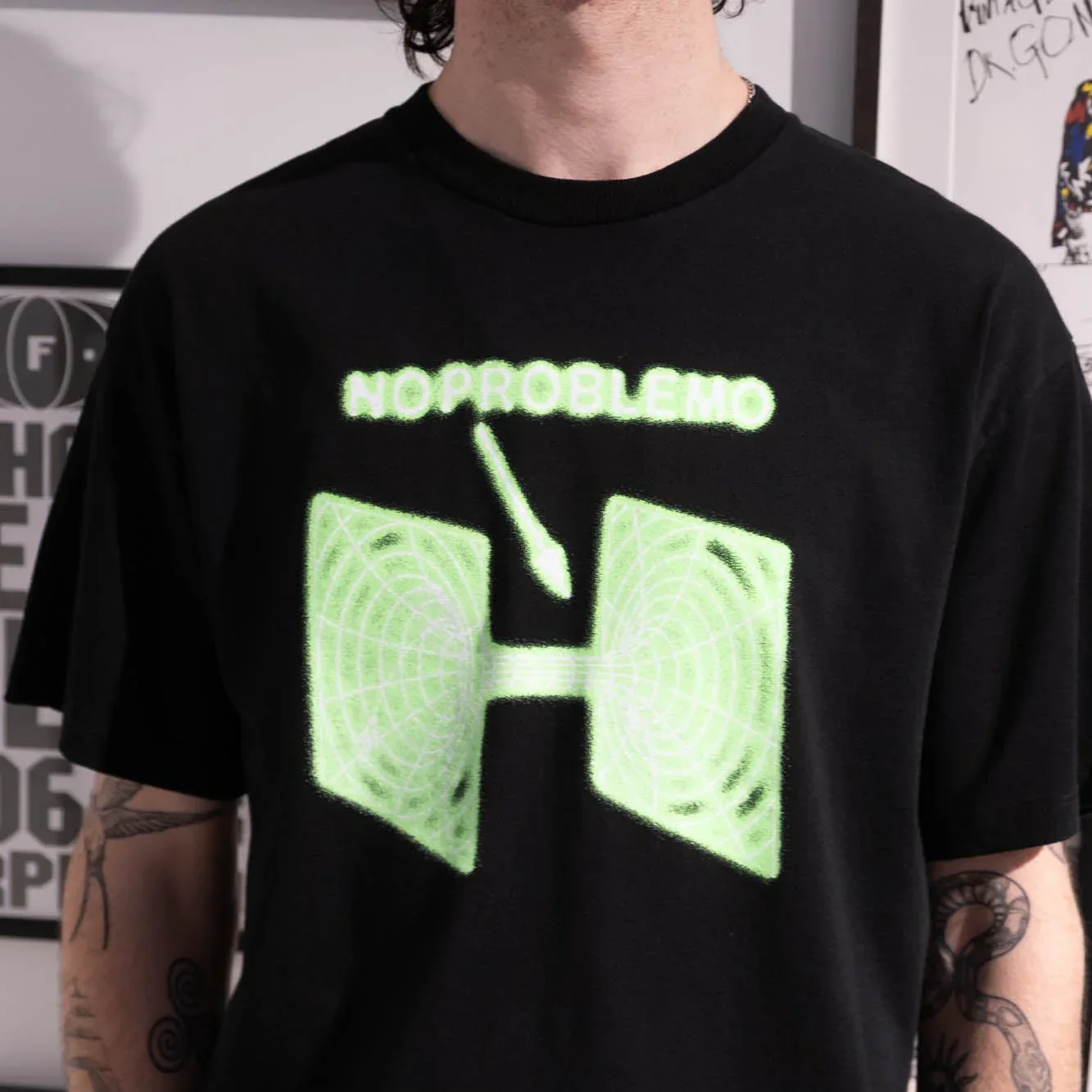 No Problemo Wormhole SS Tee - Black - Image 4