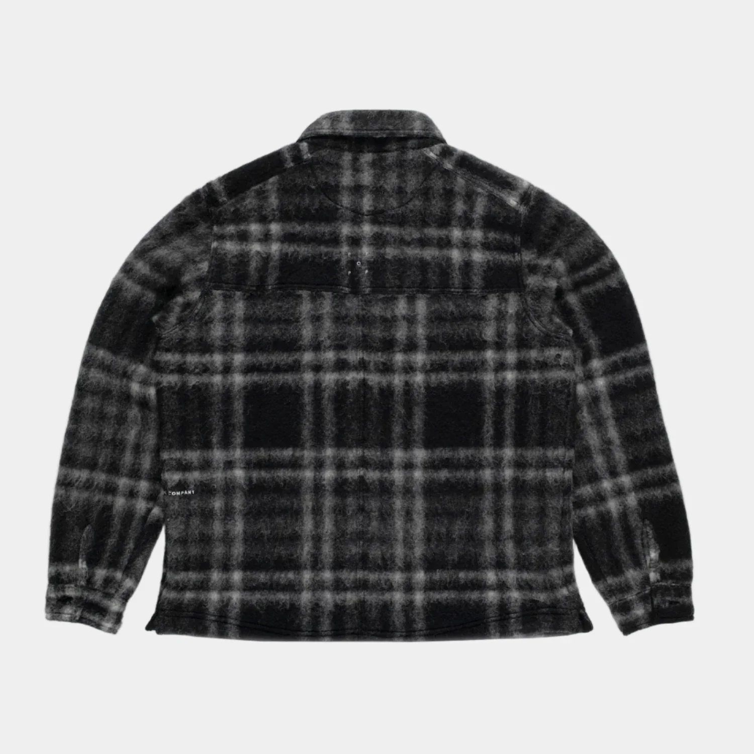 Pop Trading Company Checked Wool Shirt Jacket - Black/Charcoal - Image 5