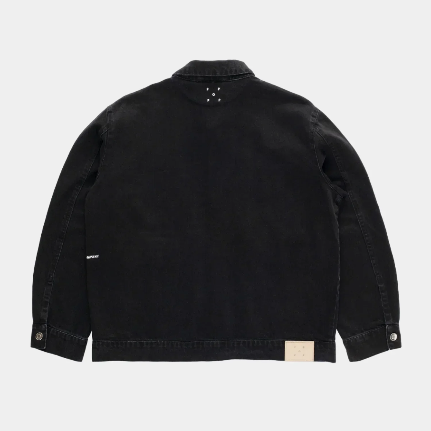 Pop Trading Company Full Button Denim Jacket - Black - Image 4