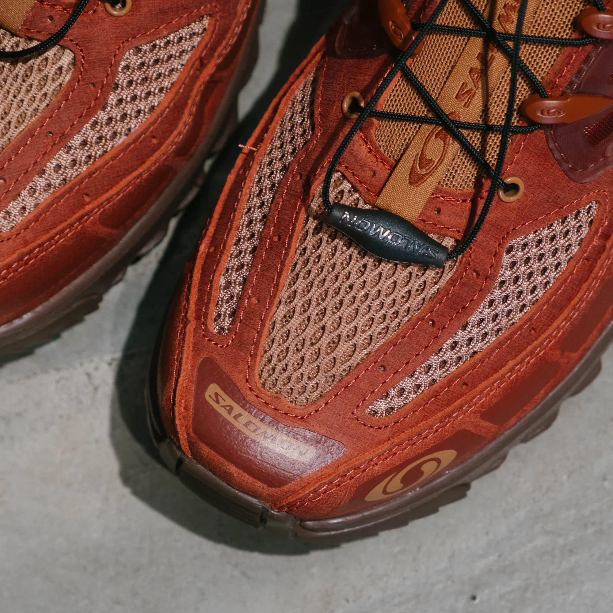 Salomon ACS Pro Red Ashes Shoes - Pecan Brown/Chili/Mustang - Image 3