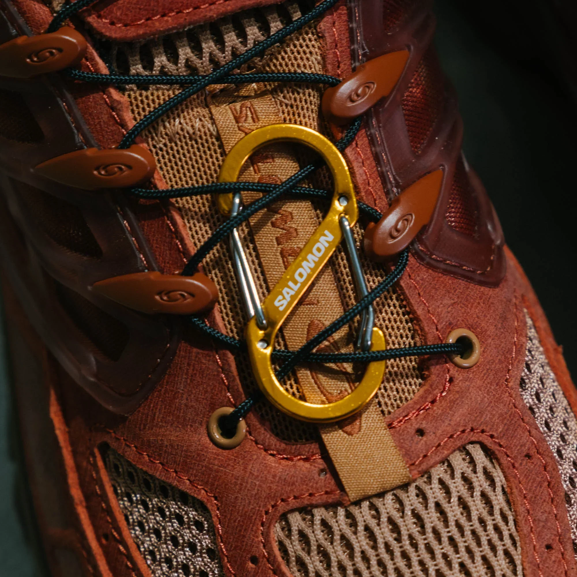 Salomon ACS Pro Red Ashes Shoes - Pecan Brown/Chili/Mustang - Image 4