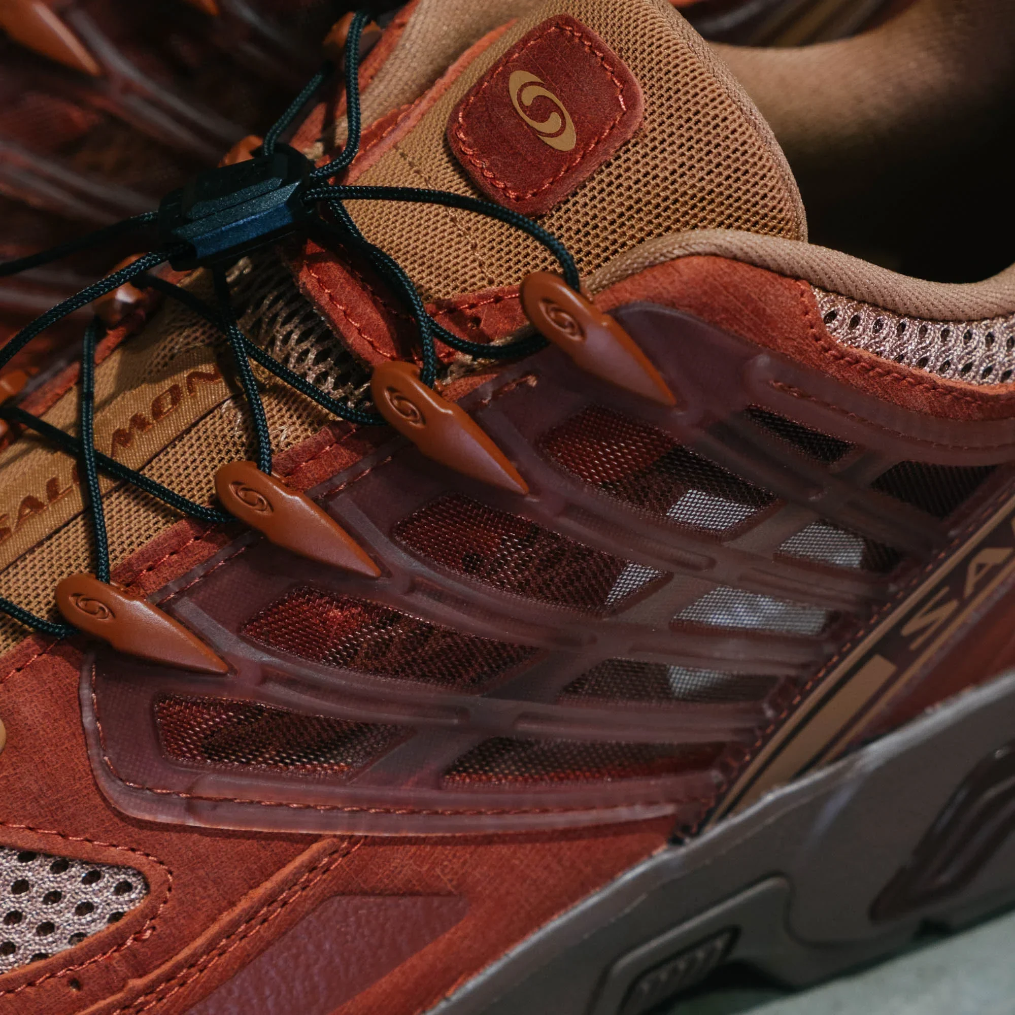 Salomon ACS Pro Red Ashes Shoes - Pecan Brown/Chili/Mustang - Image 6