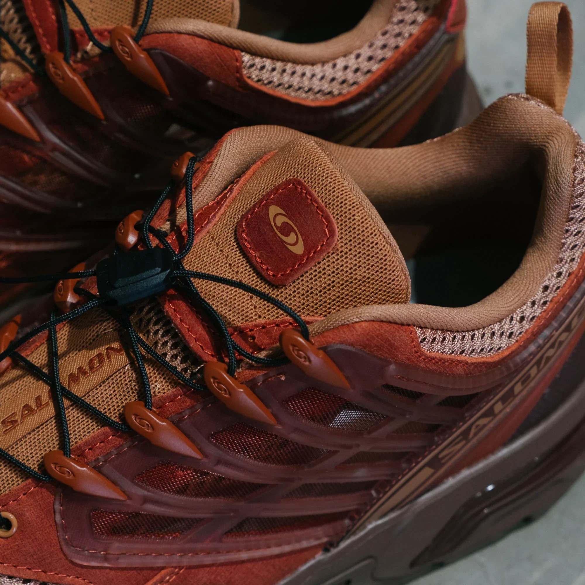 Salomon ACS Pro Red Ashes Shoes - Pecan Brown/Chili/Mustang - Image 7