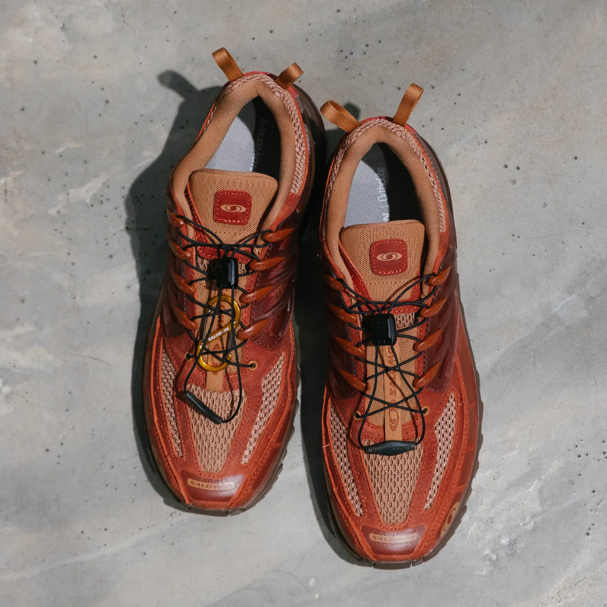 Salomon ACS Pro Red Ashes Shoes - Pecan Brown/Chili/Mustang - Image 8