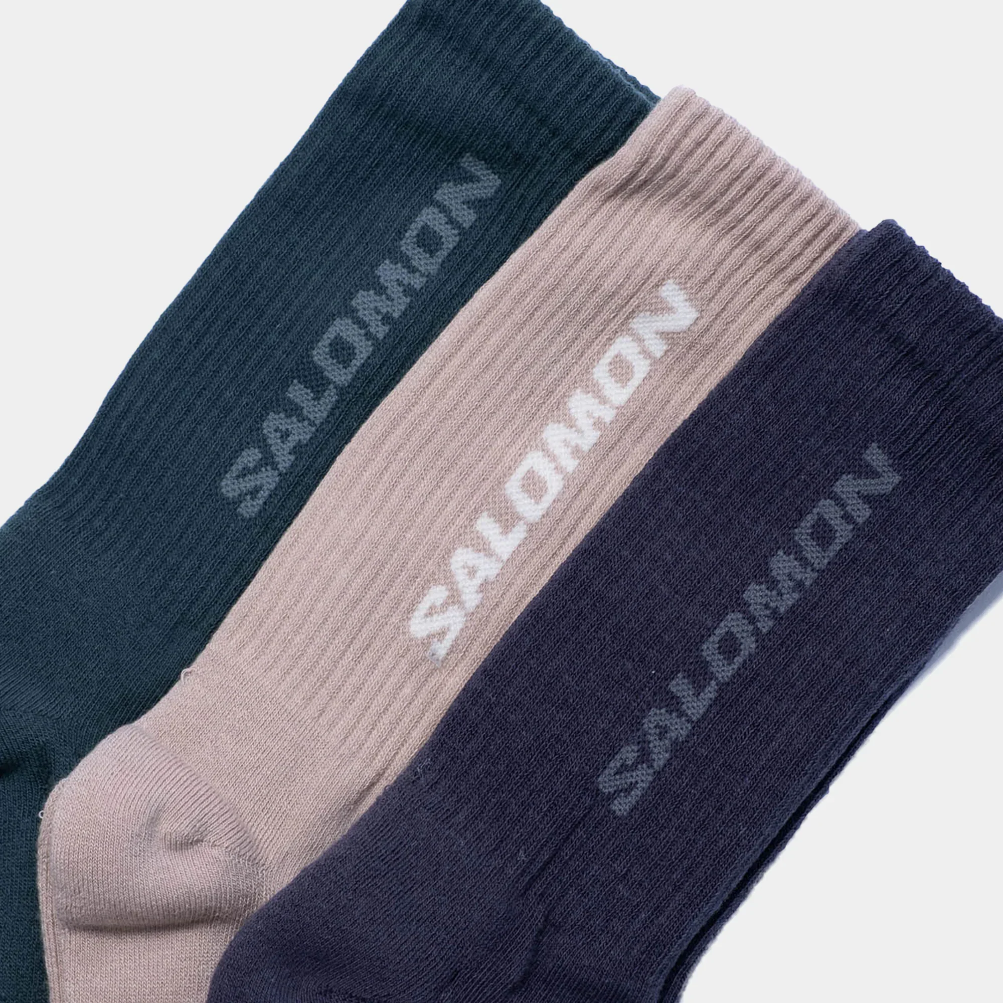 Salomon Everyday Crew 3-Pack Socks - Etherea/Nine Iron/North Atlantic - Image 4