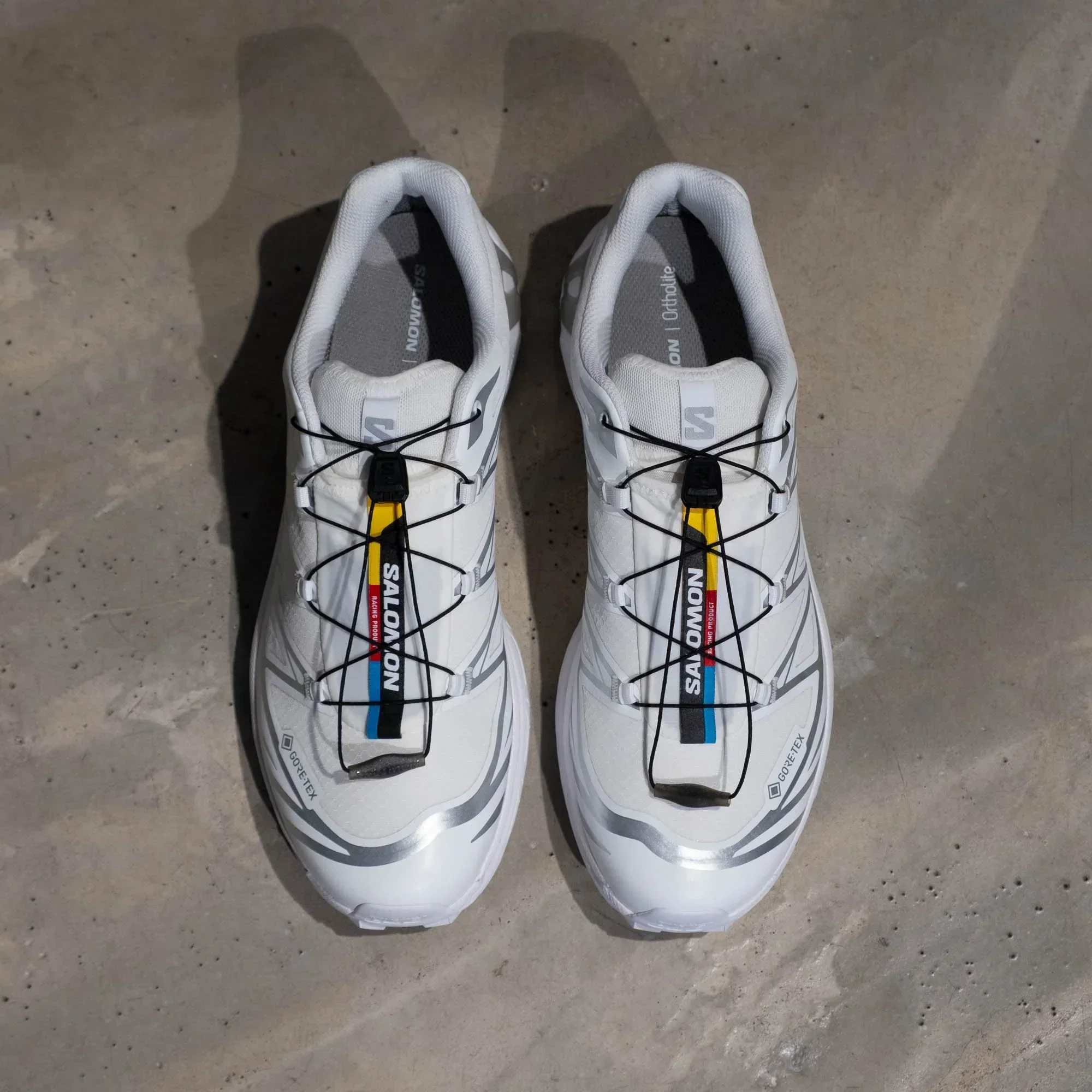 Salomon XT-6 GTX Shoes - White/White/Silver - Image 4