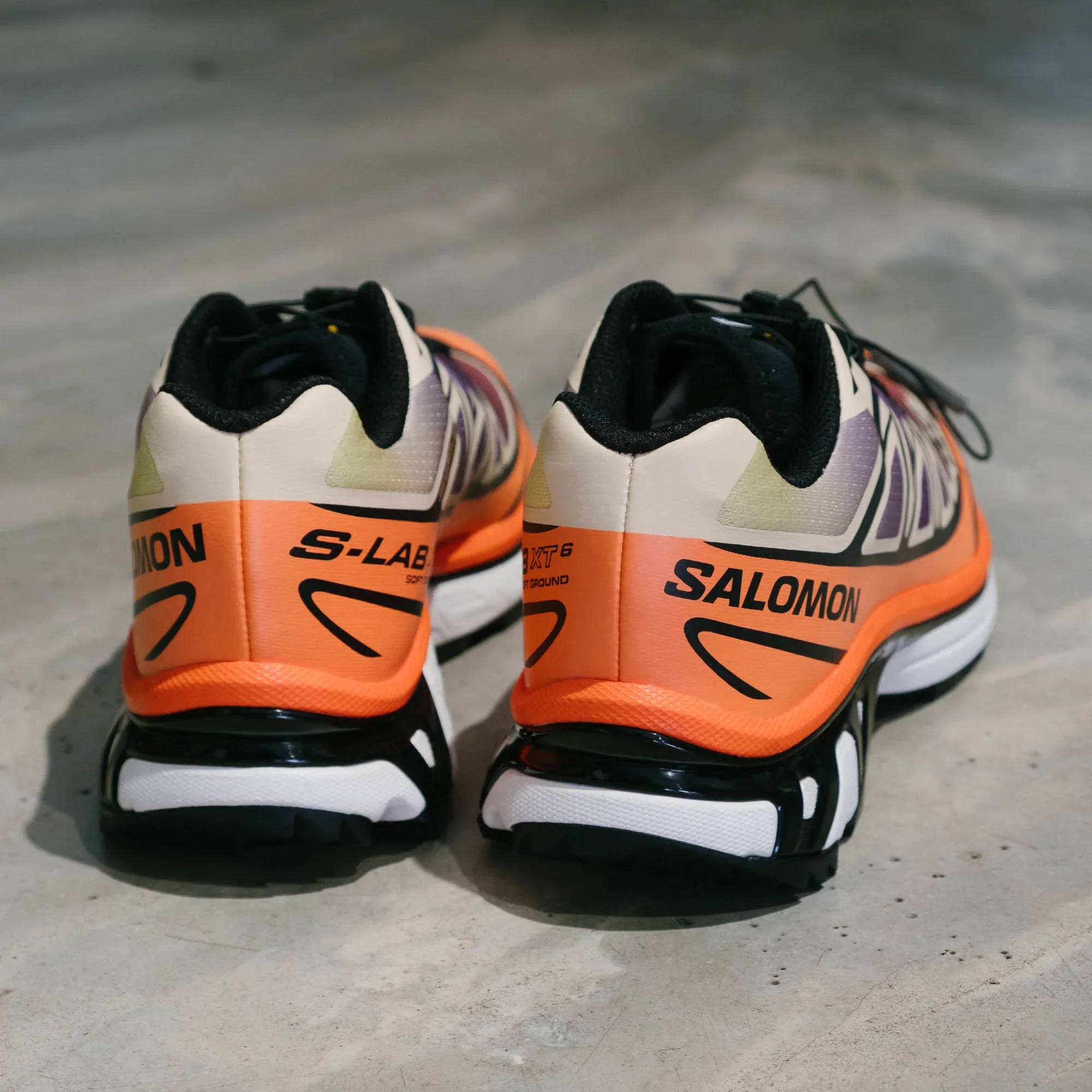 Salomon XT-6 Shoes - Black/Almond Cream/Dragon Fire - Image 5