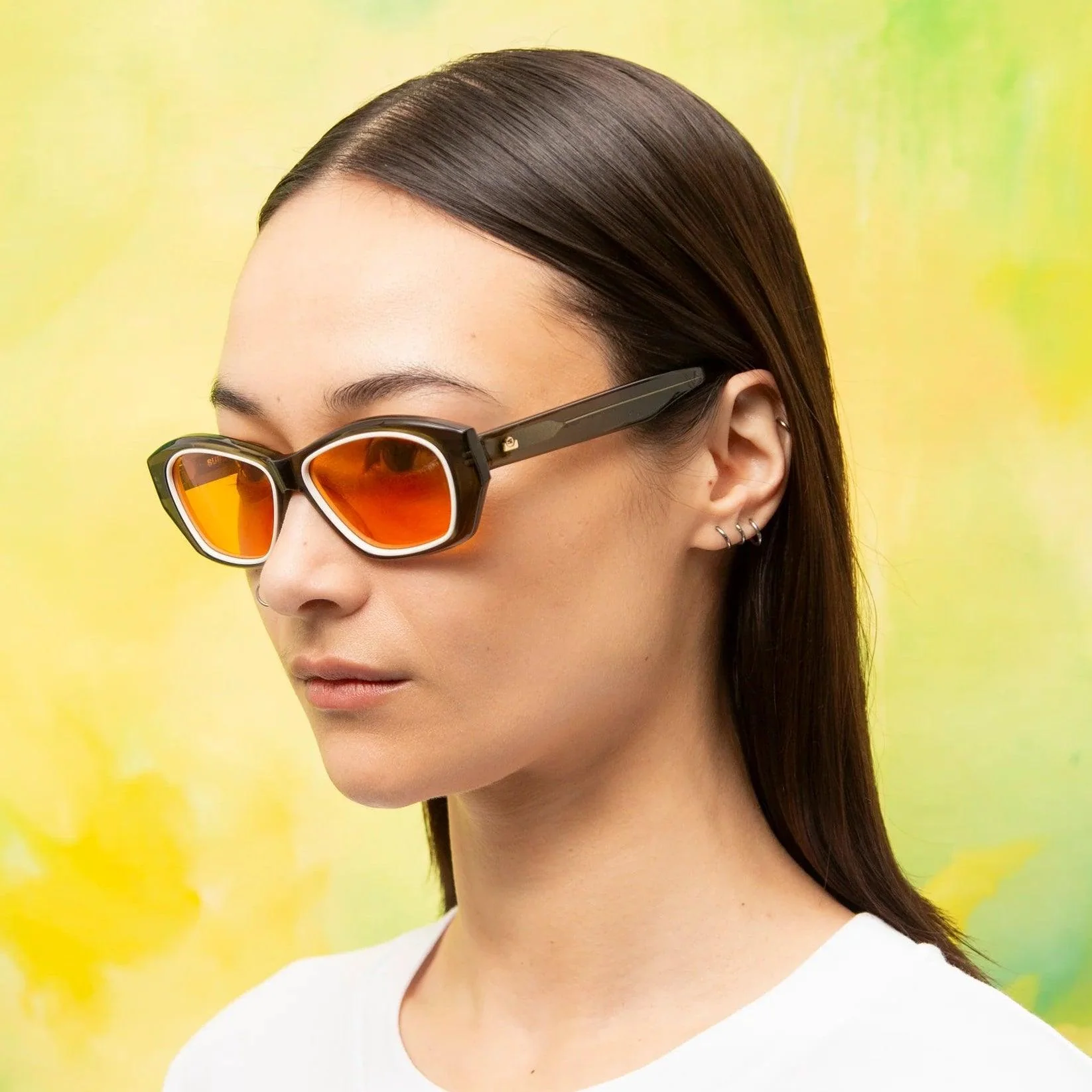 Sub Sun SUB010 Sunglasses - Transparent Green/Orange - Image 6