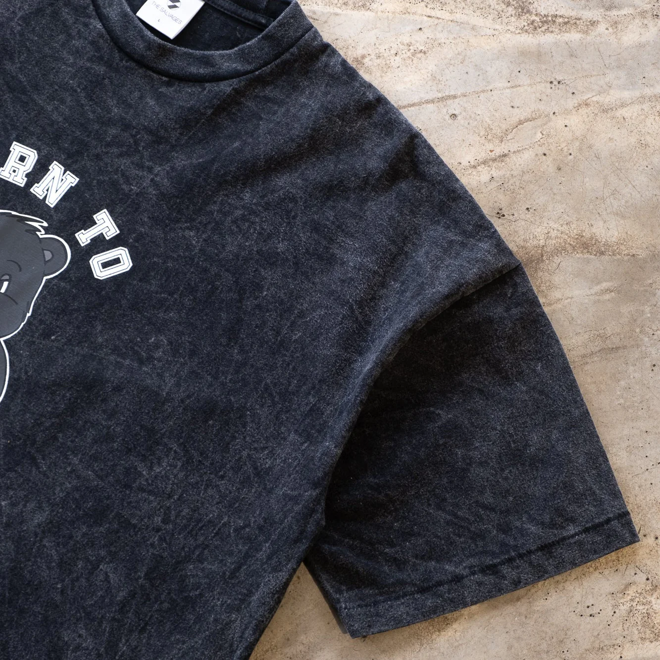 The Salvages Born To Be Mild Bear T-Shirt - Vintage Black - Image 4