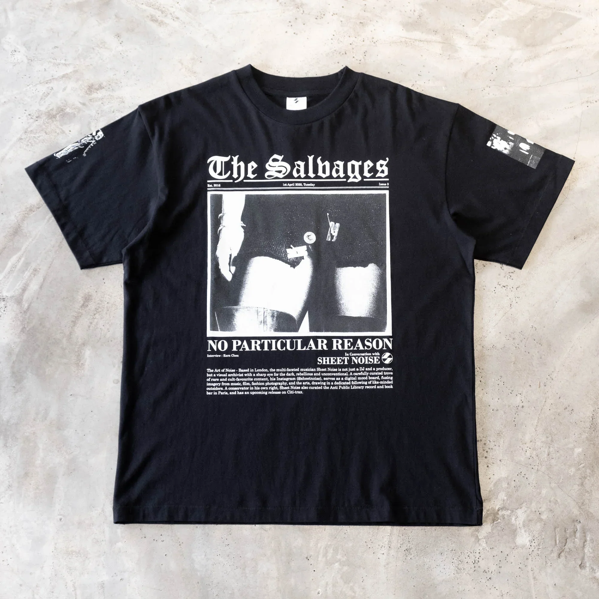 The Salvages No Particular Reason Sheet Noise T-Shirt - Black - Image 2