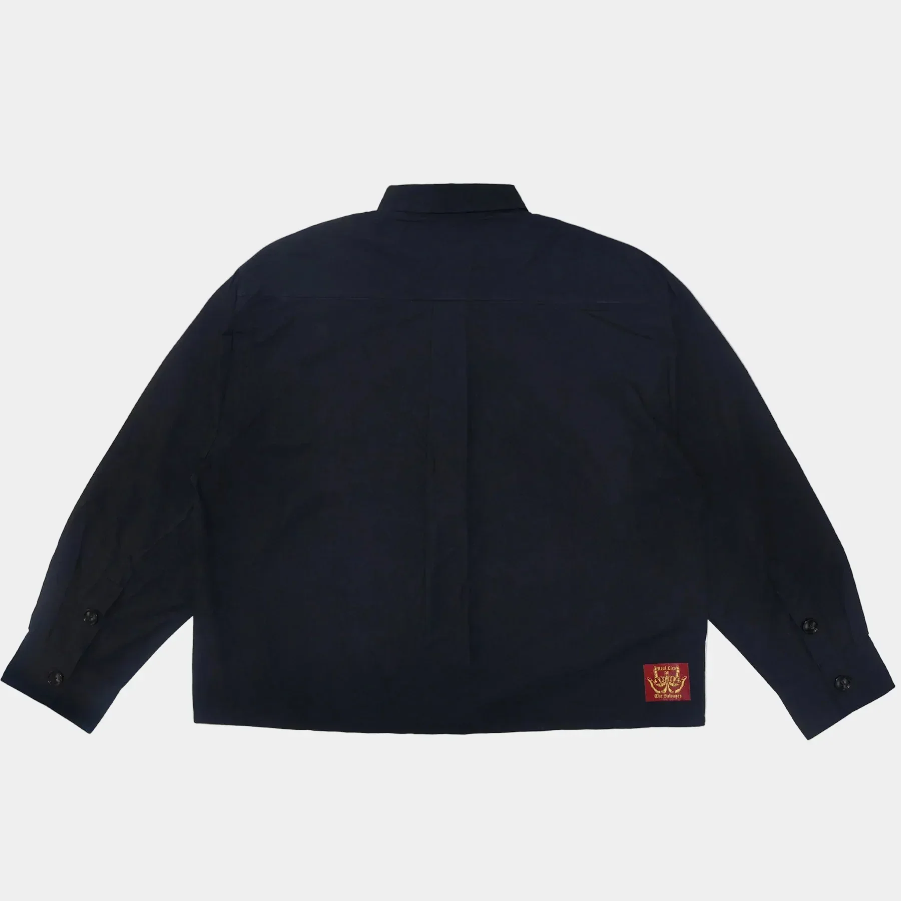 The Salvages Porter Long Sleeve Shirt - Black - Image 3