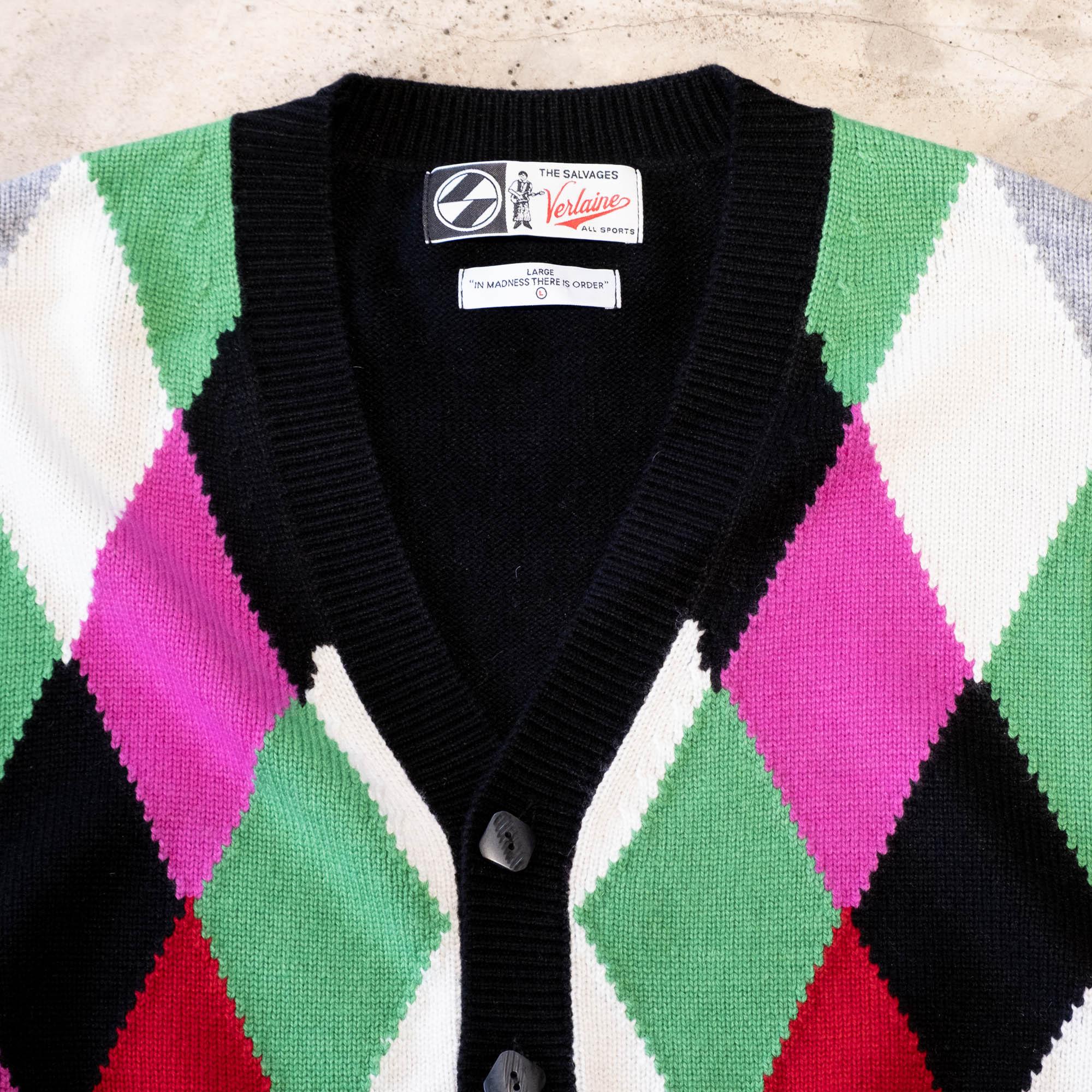 The Salvages Verlaine Cardigan - Black/Multi - Image 6