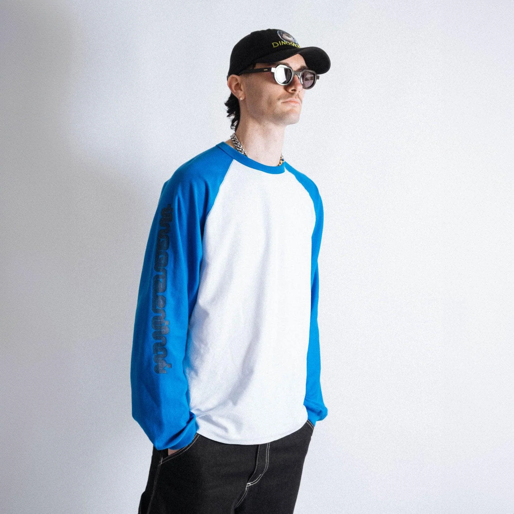thisisneverthat Inside Out Raglan Crewneck - Blue - Image 4