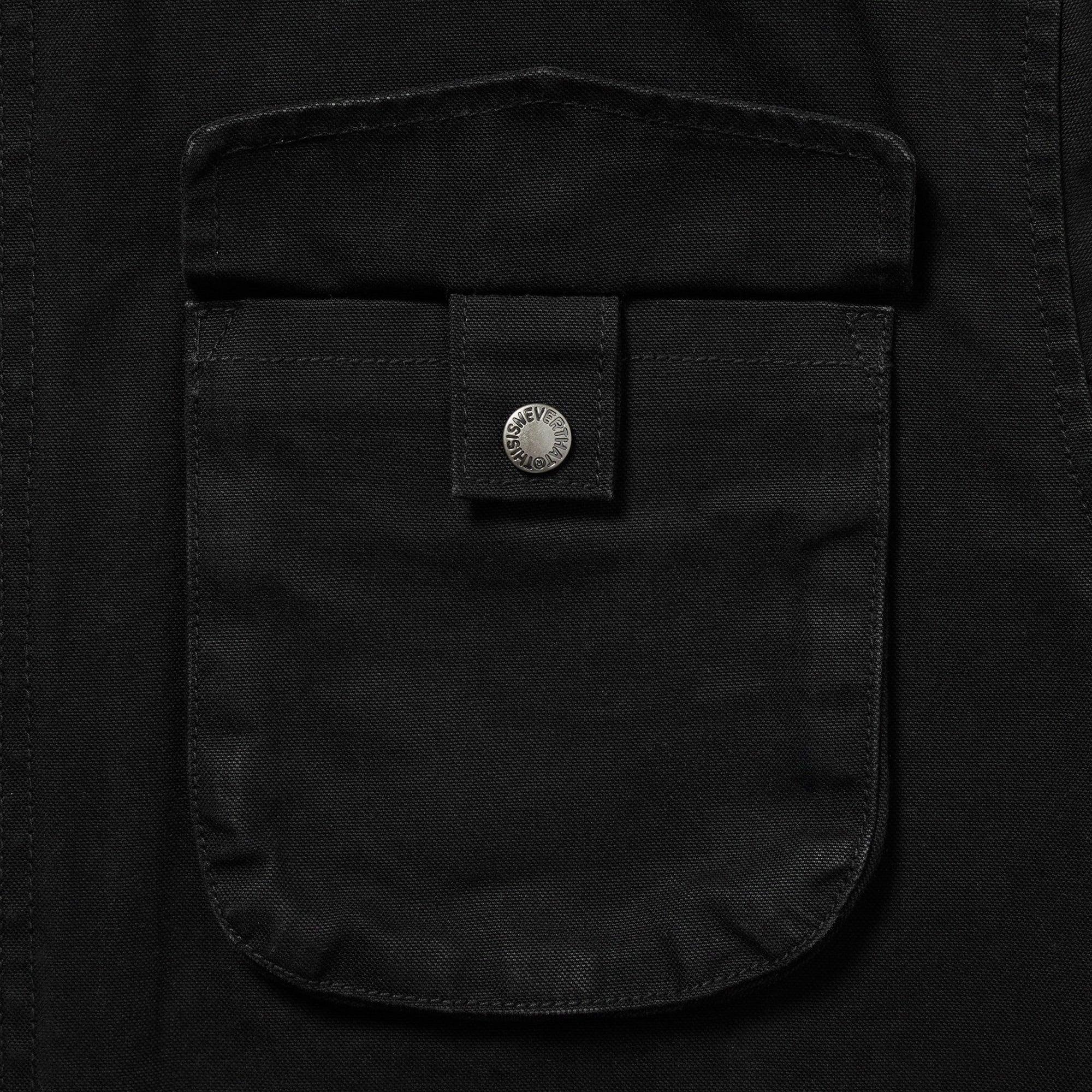 thisisneverthat Washed Zip Shirt - Black - Image 3