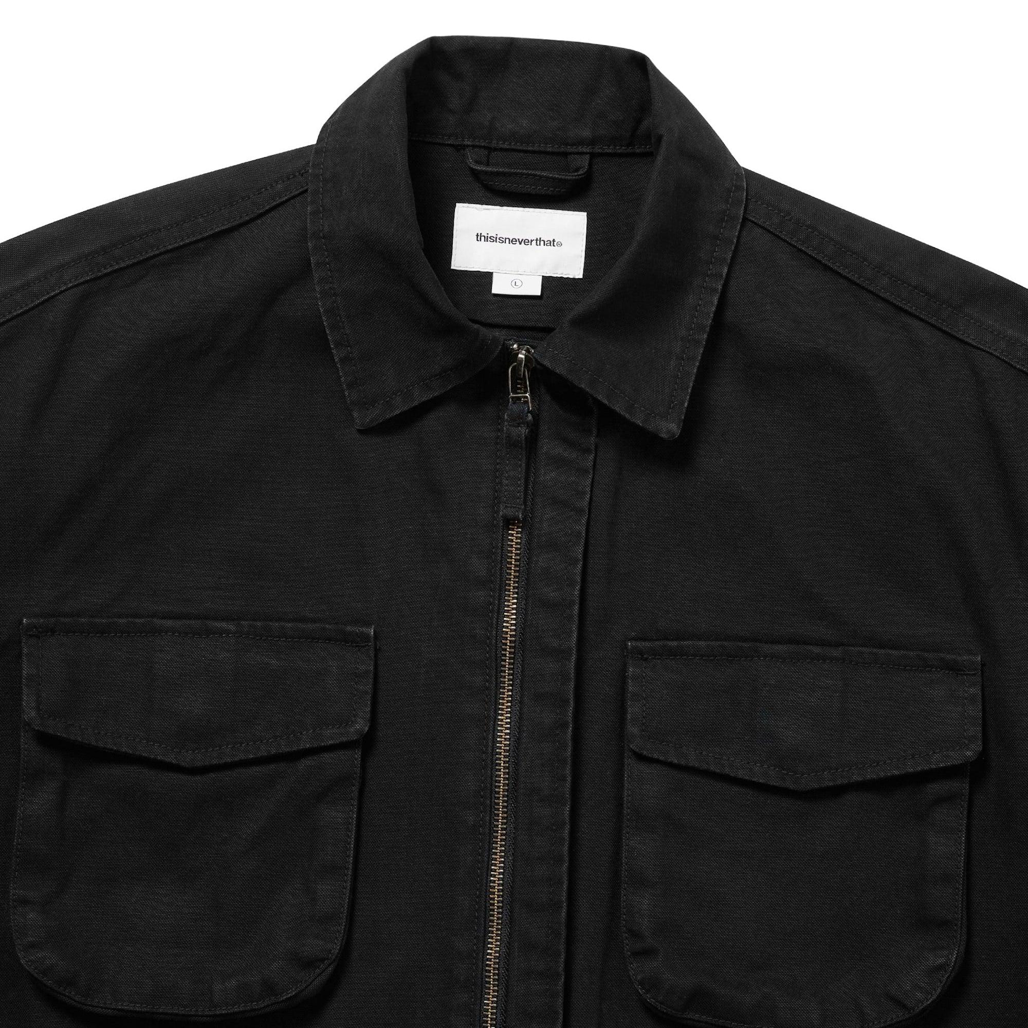 thisisneverthat Washed Zip Shirt - Black - Image 5