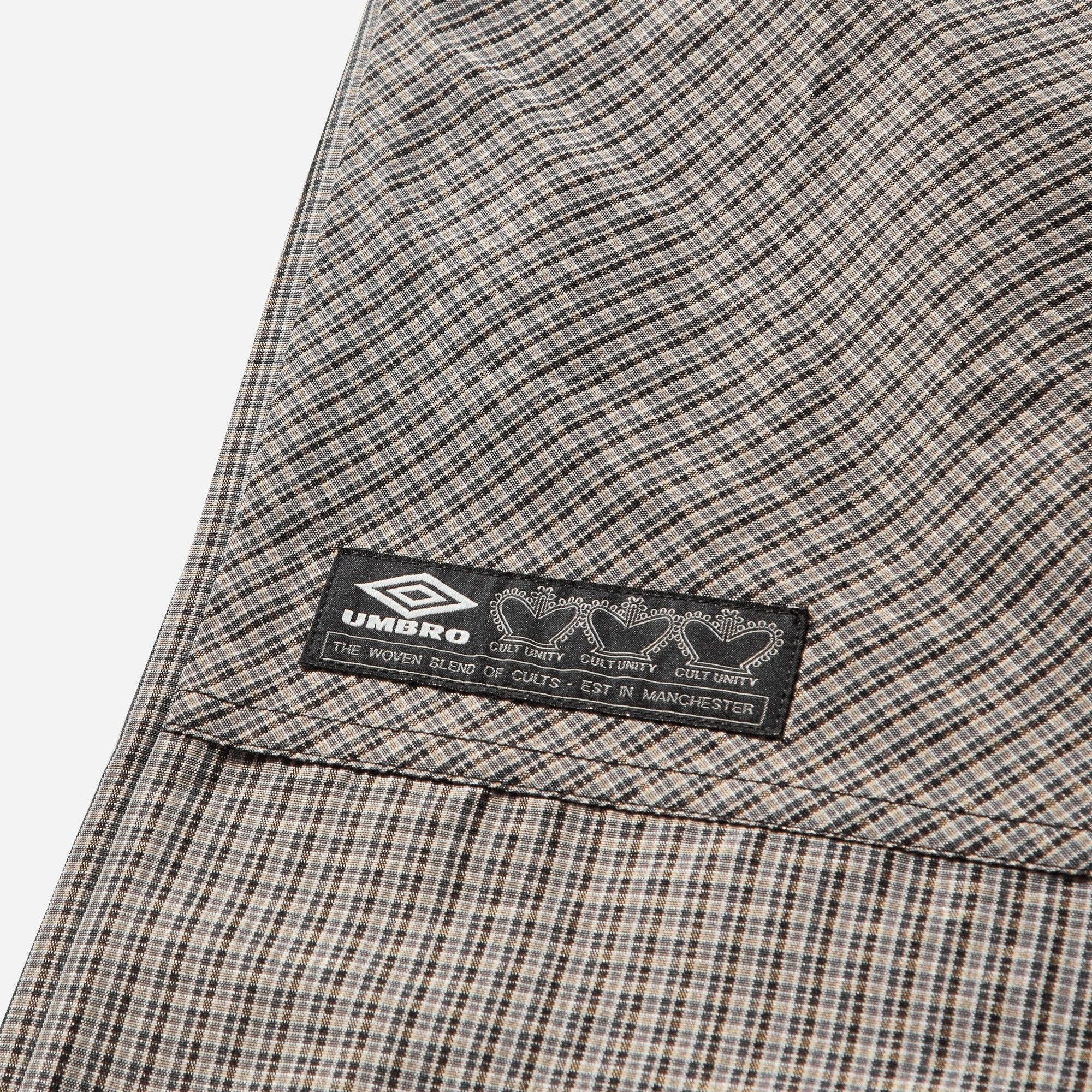 Umbro By Slam Jam Check Track Pants - Beige/Black - Image 4