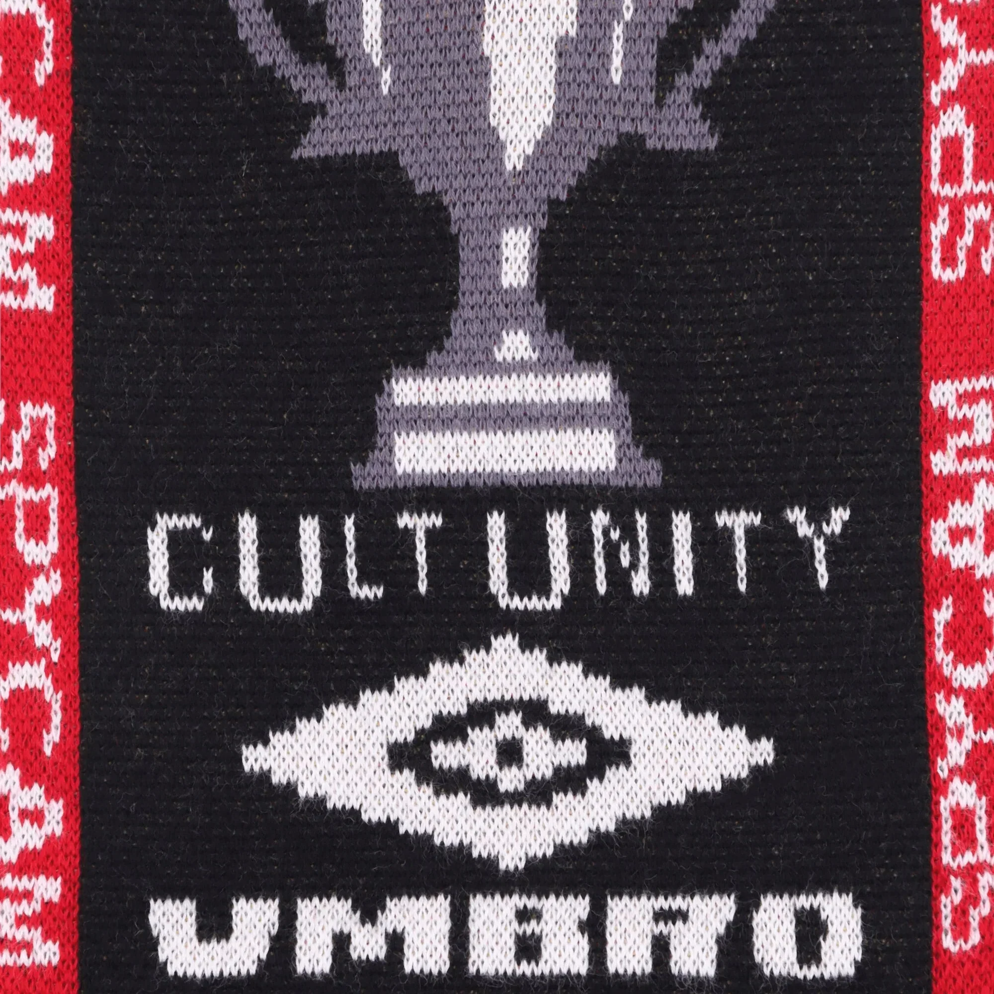 Umbro By Slam Jam Cult Unity Scarf - Black Red - Image 4