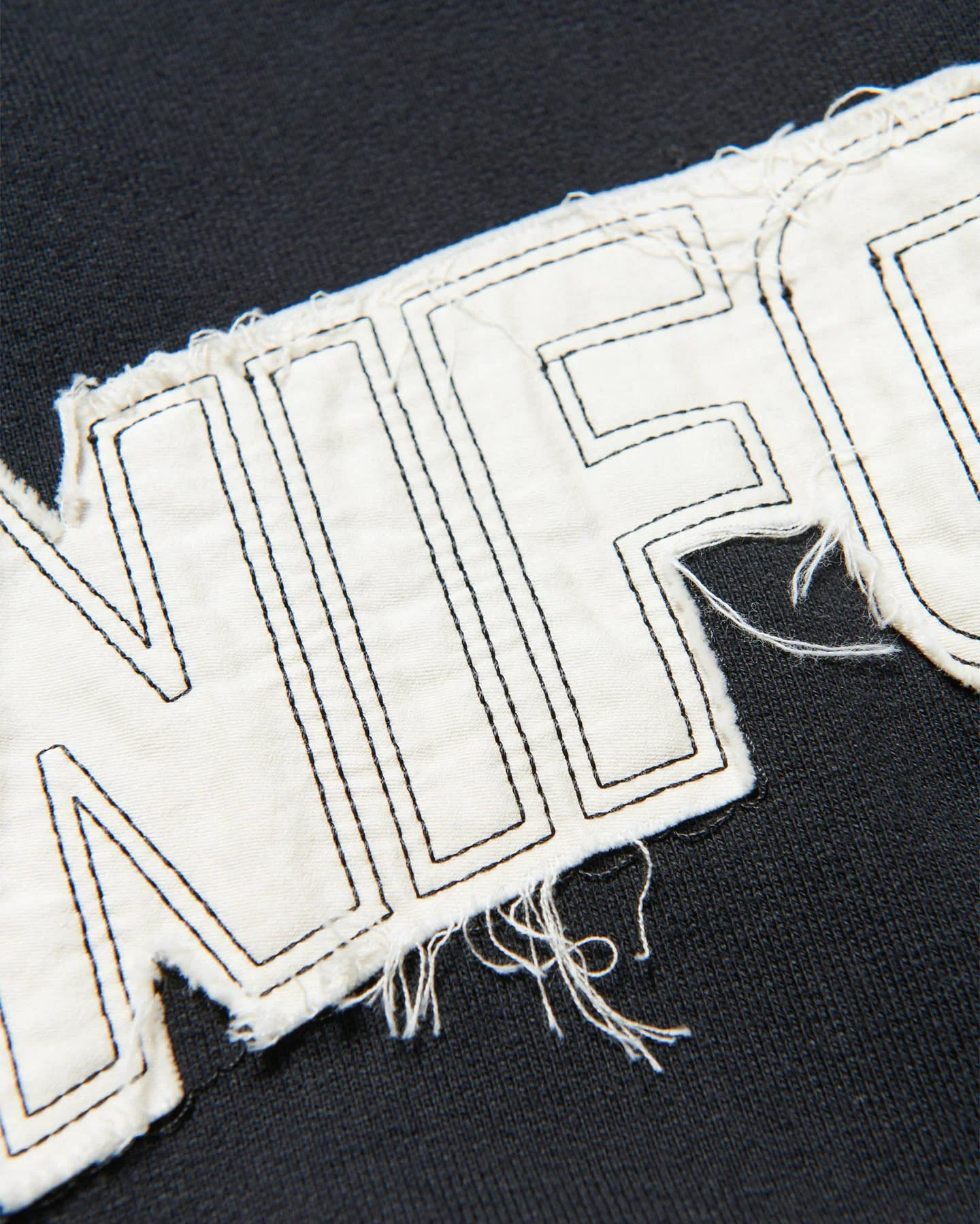 Uniform Experiment Cut Out Logo Sweat Hoodie - Black - Image 2