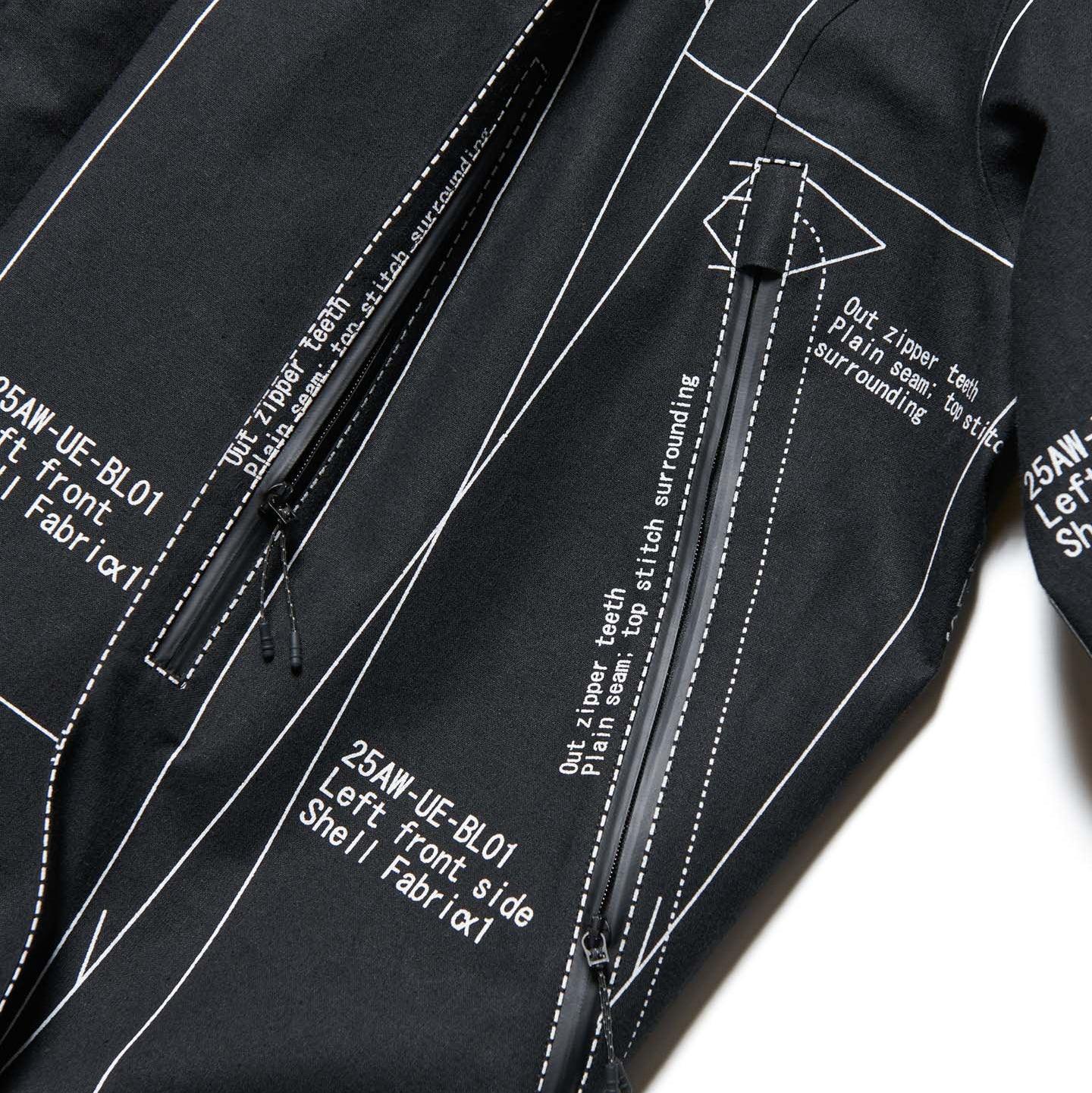 Uniform Experiment Map Out 3 Layer Mountain Parka - Black - Image 7