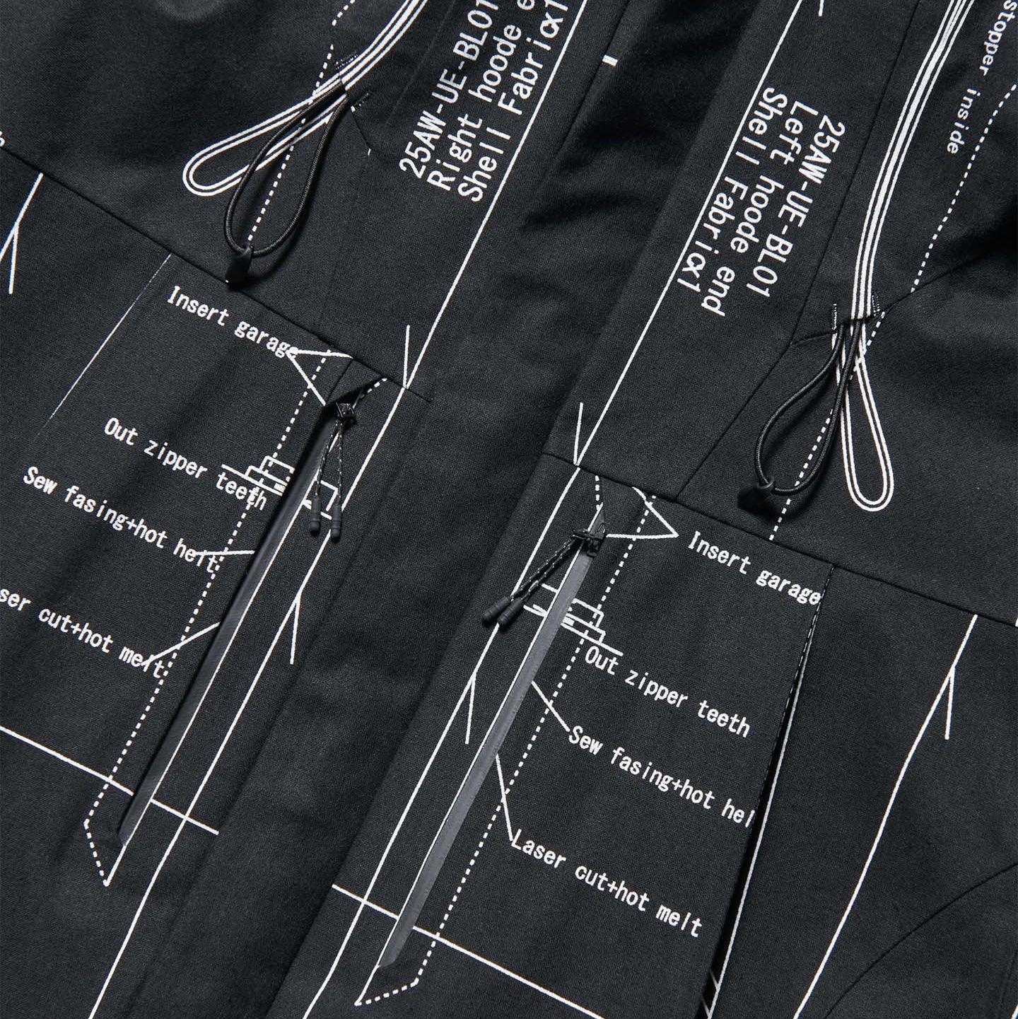 Uniform Experiment Map Out 3 Layer Mountain Parka - Black - Image 8